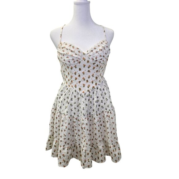 Sisters of the Tribe ASOS Floral Gauzy Mini Sundress Size 10 - Picture 1 of 6